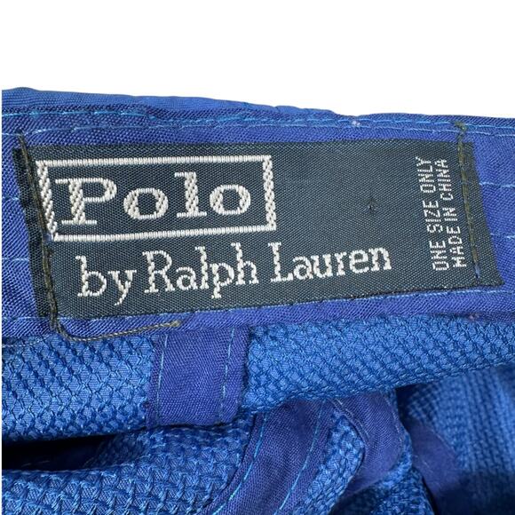 Polo Ralph Lauren Windbreaker Dad Hat One Size Blue Running Active Strapback Cap - Picture 7 of 10